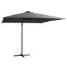 Cantilever Umbrella with LED lights and Steel Pole 250x250 cm Anthracite Colour anthracite Size 250 x 250 cm Quantity in Package 1 