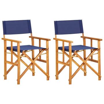 Director's Chairs 2 pcs Solid Acacia Wood - Stylish & Durable