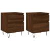 Stylish Brown Oak Bedside Cabinets - 2 pcs | Hipo Market