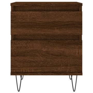 Stylish Brown Oak Bedside Cabinets - 2 pcs | Hipo Market