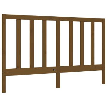 Honey Brown King Size Solid Wood Bed Frame with Headboard