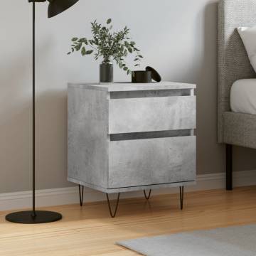 Concrete Grey Bedside Cabinet - Stylish & Functional