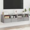 TV Wall Cabinets 2 pcs Grey Sonoma 60x30x30 cm Engineered Wood Colour grey sonoma Quantity in Package 2 Width 60 cm 