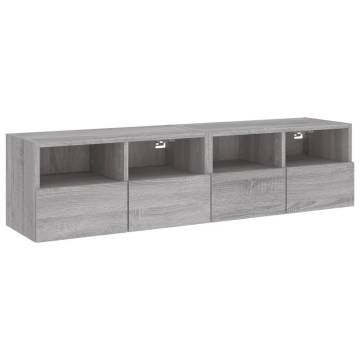 TV Wall Cabinets 2 pcs Grey Sonoma - Space-Saving Solution