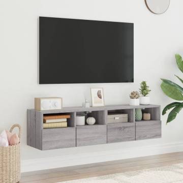 TV Wall Cabinets 2 pcs Grey Sonoma - Space-Saving Solution