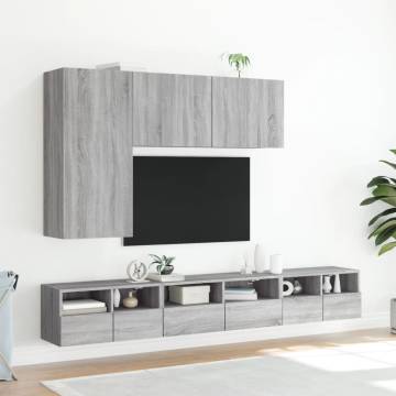 TV Wall Cabinets 2 pcs Grey Sonoma - Space-Saving Solution