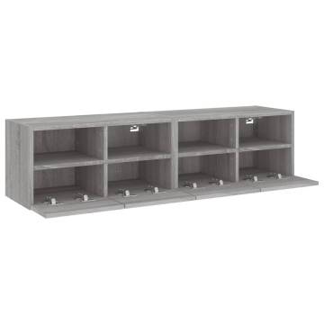 TV Wall Cabinets 2 pcs Grey Sonoma - Space-Saving Solution