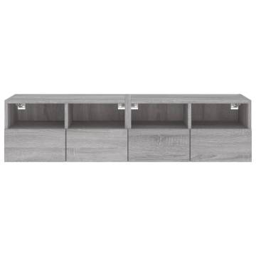 TV Wall Cabinets 2 pcs Grey Sonoma - Space-Saving Solution