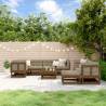 10 Piece Garden Lounge Set - Honey Brown Solid Pine Wood