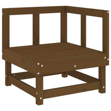 10 Piece Garden Lounge Set - Honey Brown Solid Pine Wood