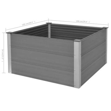 Garden Raised Bed WPC 100x100x54 cm - Durable & Stylish