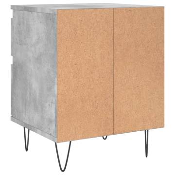 Concrete Grey Bedside Cabinet - Stylish & Functional