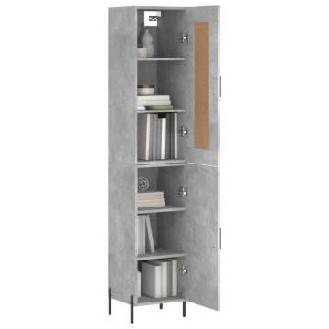 Elegant Highboard in Concrete Grey | Engineered Wood - 180 cm