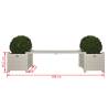 Esschert Design White Planters with Bridge Bench - CF33W