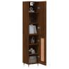 Stylish Highboard Brown Oak - 34.5x34x180 cm | Hipomarket