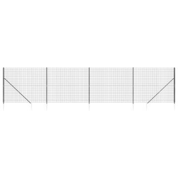 Wire Mesh Fence with Spike Anchors Anthracite 1.8x10 m