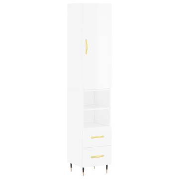 Highboard High Gloss White - Stylish Storage Solution