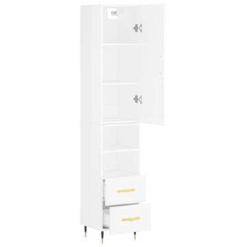 Highboard High Gloss White - Stylish Storage Solution