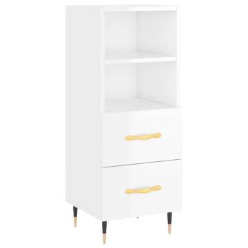 Highboard High Gloss White - Stylish Storage Solution