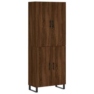 Stylish Highboard in Brown Oak | Engineered Wood Furniture