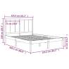 Solid Wood Pine Bed Frame 150x200 cm King Size | HipoMarket