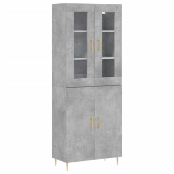 Highboard Concrete Grey - Stylish Engineered Wood Storage