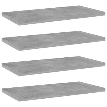 Buy Bookshelf Boards 4 pcs Concrete Grey - 40x20 cm | HipoMarket