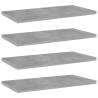 Bookshelf Boards 4 pcs Concrete Grey 40x20x1.5 cm Engineered Wood Colour concrete grey Size 40 x 20 x 1.5 cm Quantity in Package 4 