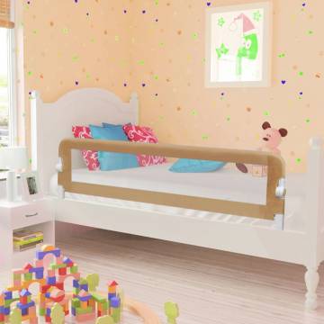 Toddler Safety Bed Rail Taupe 150x42 cm - Hipomarket UK