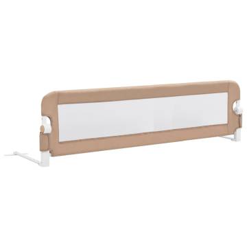 Toddler Safety Bed Rail Taupe 150x42 cm - Hipomarket UK