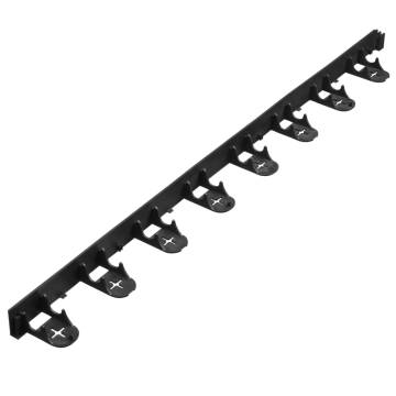 Nature Garden Border Edging with Anchor Pegs - Black