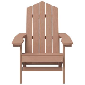 Garden Adirondack Chair HDPE Brown - Durable & Low Maintenance