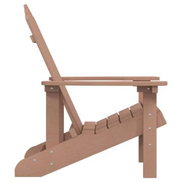 Garden Adirondack Chair HDPE Brown - Durable & Low Maintenance