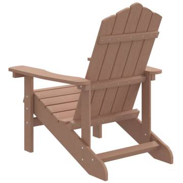 Garden Adirondack Chair HDPE Brown - Durable & Low Maintenance