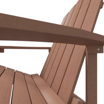 Garden Adirondack Chair HDPE Brown - Durable & Low Maintenance