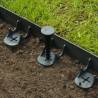 Nature Garden Border Edging with Anchor Pegs - Black