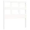 White Bed Frame with Headboard - Solid Pine Wood 100x200 cm