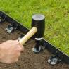 Nature Garden Border Edging with Anchor Pegs - Black