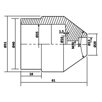 Revolving Live Center MT2 - Precision Tool for Pipe Work