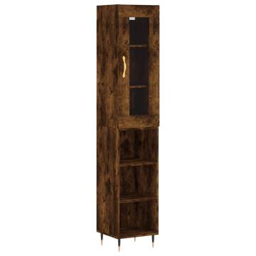 Stylish Highboard Smoked Oak - Elegant Storage Solution