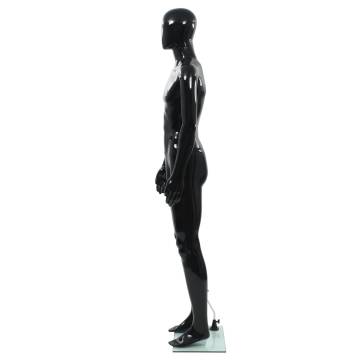 Full Body Male Mannequin - Glossy Black | 185 cm | HipoMarket