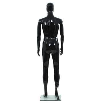 Full Body Male Mannequin - Glossy Black | 185 cm | HipoMarket