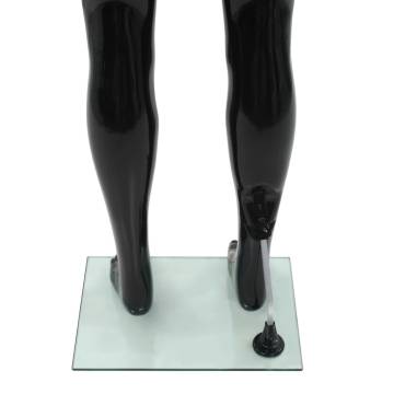 Full Body Male Mannequin - Glossy Black | 185 cm | HipoMarket