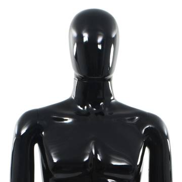 Full Body Male Mannequin - Glossy Black | 185 cm | HipoMarket