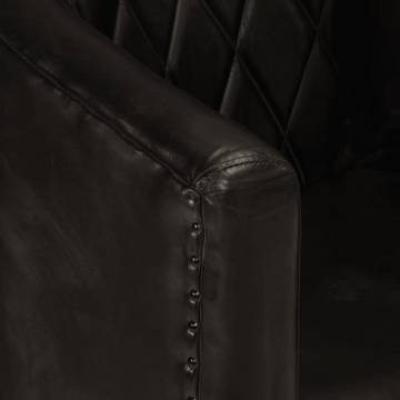 Luxury Grey Real Leather Tub Chair - Comfort & Style