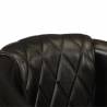 Luxury Grey Real Leather Tub Chair - Comfort & Style