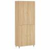 Stylish Highboard in Sonoma Oak | 69.5x34x180 cm