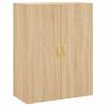 Stylish Highboard in Sonoma Oak | 69.5x34x180 cm