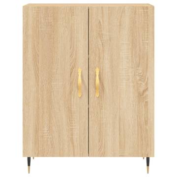 Stylish Highboard in Sonoma Oak | 69.5x34x180 cm