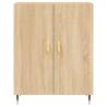 Stylish Highboard in Sonoma Oak | 69.5x34x180 cm